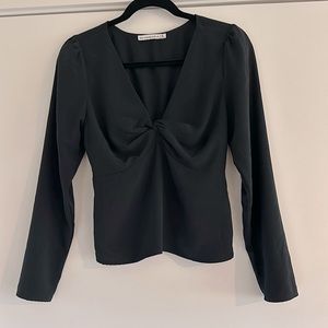 Abercrombie & Fitch twist front long sleeved blouse